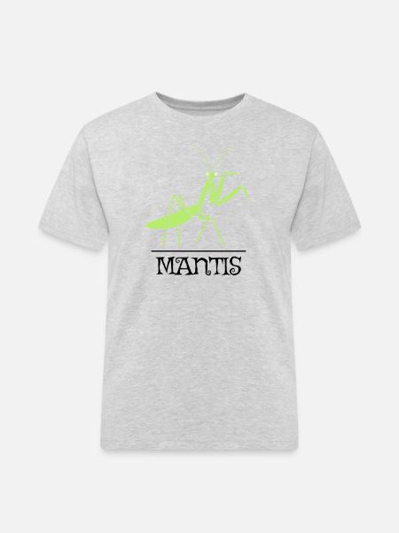 Gottesanbeterin – Illustration für Naturfreunde - Männer Workwear T-Shirt - Grau meliert