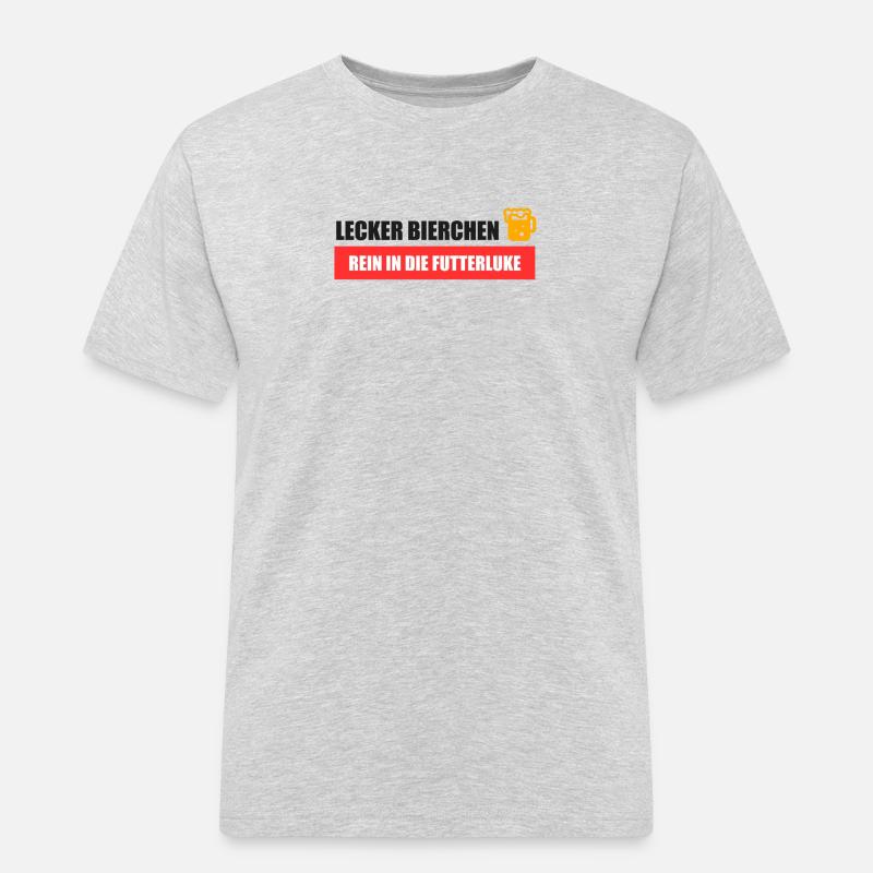 Lecker Bierchen Futterluke - Männer Workwear T-Shirt - Grau meliert