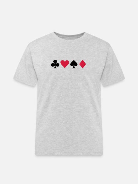 Karten - Männer Workwear T-Shirt - Grau meliert
