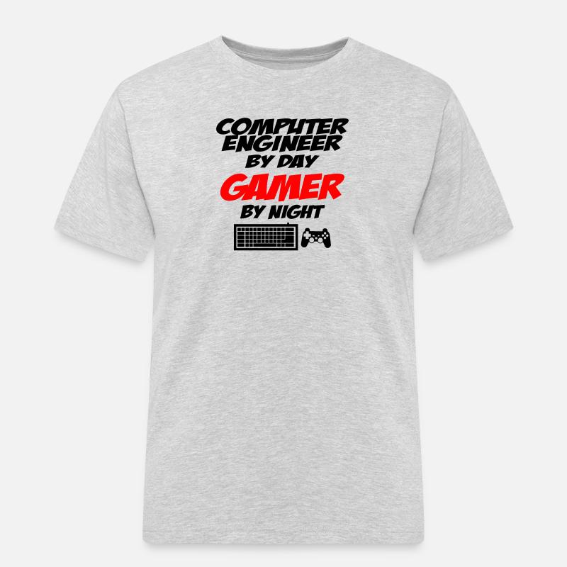 Computer Engineer - Männer Workwear T-Shirt - Grau meliert