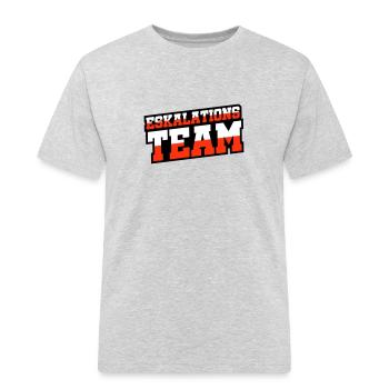 Eskalations Team - Männer Workwear T-Shirt - Grau meliert - Vorne - AI Model Male 185 dark (185cm)