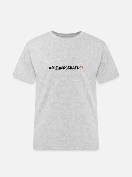 Friendship heart - Men's Workwear T-Shirt - heather grey