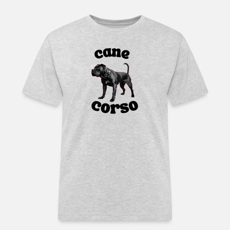 Cane Corso - Männer Workwear T-Shirt - Grau meliert