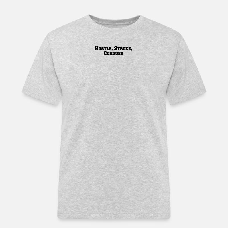 Billard - Hustle, Stroke, Conquer - Männer Workwear T-Shirt - Grau meliert