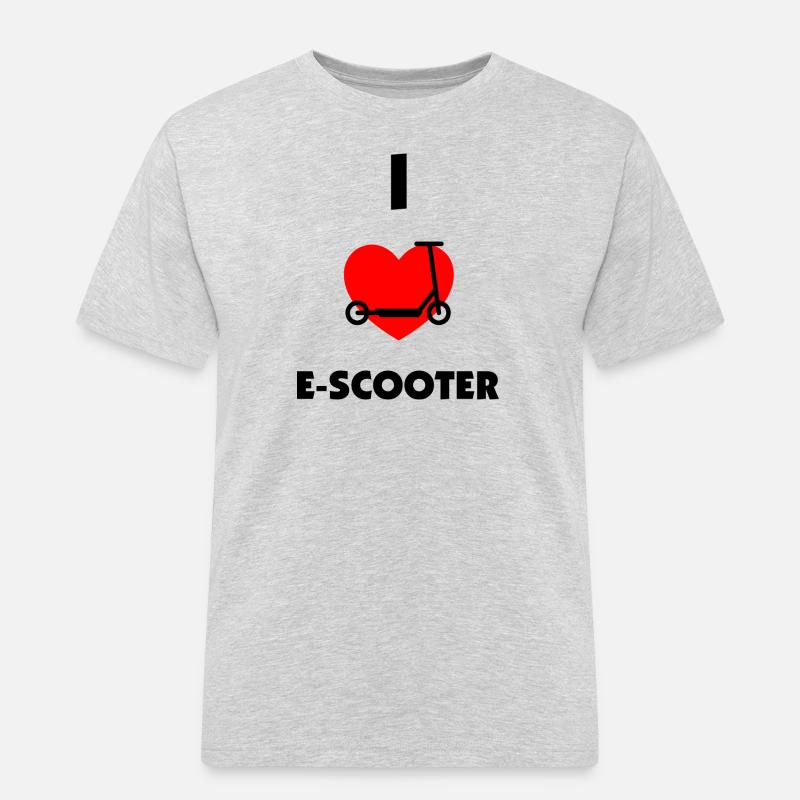 E-Scooter E-Roller Scooter - Männer Workwear T-Shirt - Grau meliert