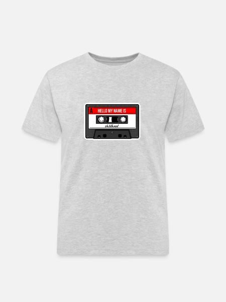 Cassette rétro - Mixtape d’enfance - T-shirt Workwear homme - gris chiné