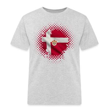 Dänemark Land und Länder - Männer Workwear T-Shirt - Grau meliert - Vorne - AI Model Male 185 dark (185cm)