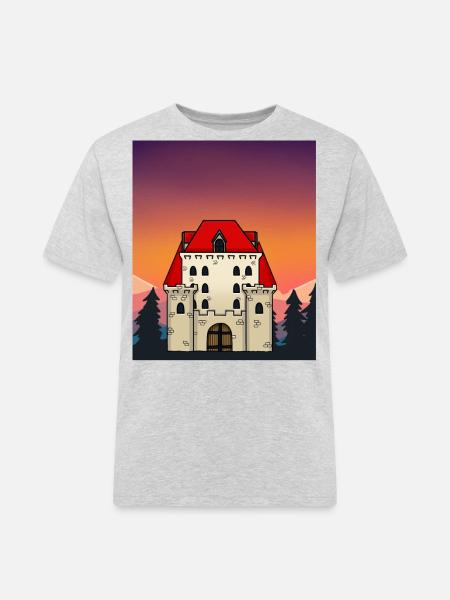 Castle Castle Middle Ages Fairy Tale Character - Men's Workwear T-Shirt - heather grey