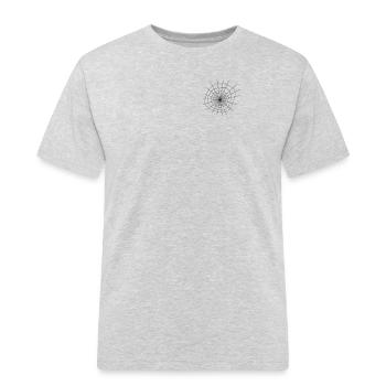 Toile d’araignée - T-shirt Workwear homme - gris chiné - Devant - AI Model Male 185 dark (185cm)