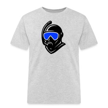Taucher Schnorchel Tauchen - Männer Workwear T-Shirt - Grau meliert - Vorne - AI Model Male 185 dark (185cm)