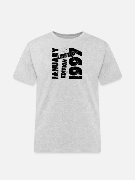 JANUAR 1997 LIMITIERTE AUFLAGE - Männer Workwear T-Shirt - Grau meliert