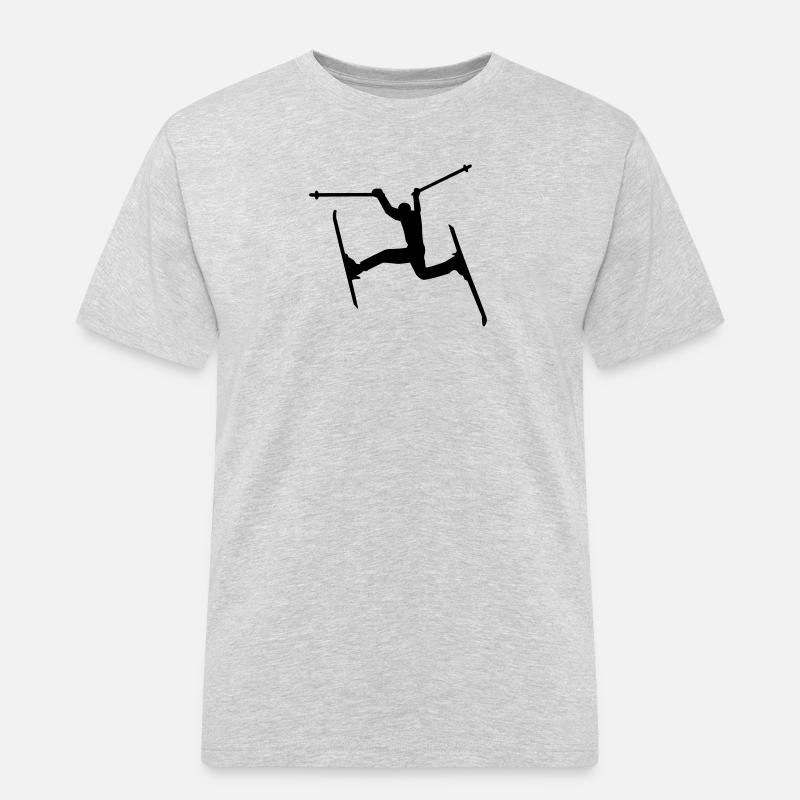 Skiing - Men's Workwear T-Shirt - heather grey