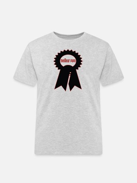 Bester Papa - Männer Workwear T-Shirt - Grau meliert