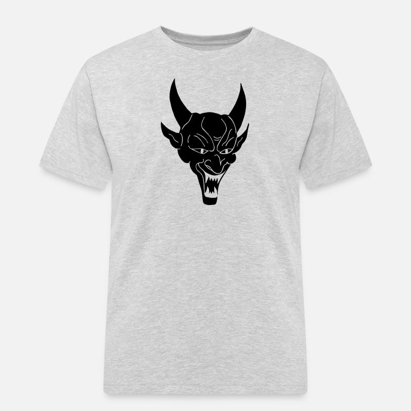 Devil - Männer Workwear T-Shirt - Grau meliert
