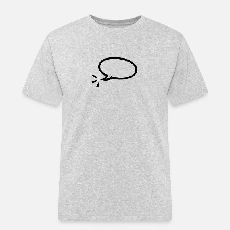 Sprechblase / speach bubble (1c) - Männer Workwear T-Shirt - Grau meliert