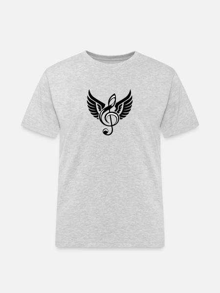 Clef Wings Symbol - Men's Workwear T-Shirt - heather grey