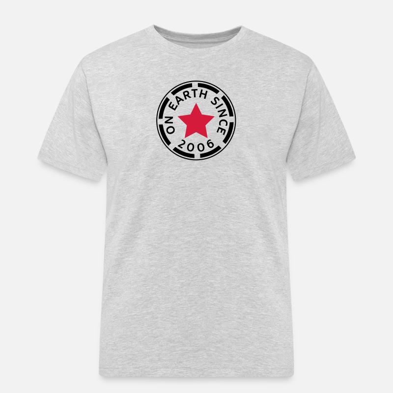 on earth since 2006 (de) - Männer Workwear T-Shirt - Grau meliert