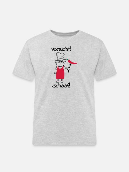 Caution schaaf! - Men's Workwear T-Shirt - heather grey