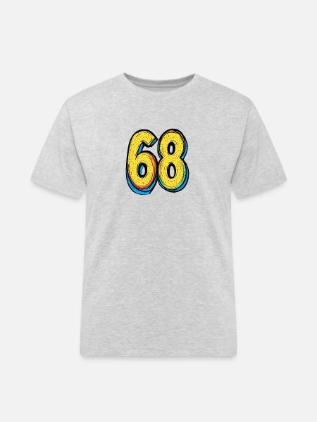 68 Number Symbol - Men's Workwear T-Shirt - heather grey