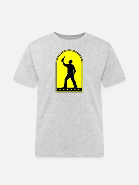 Drinking Bottle of Beer - Men's Workwear T-Shirt - heather grey