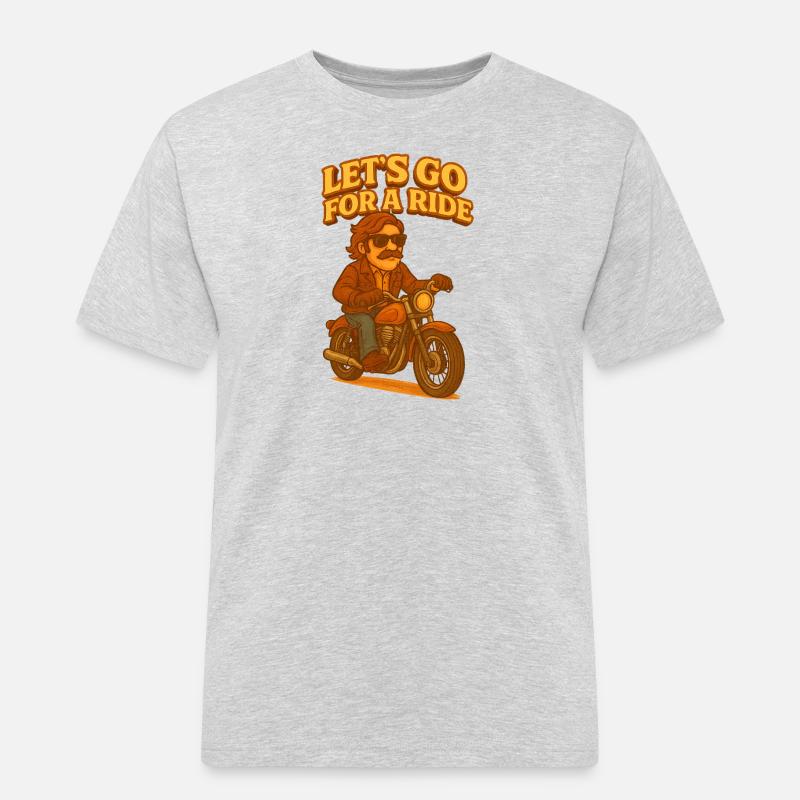 Auf geht's zu einer Fahrt - Männer Workwear T-Shirt - Grau meliert