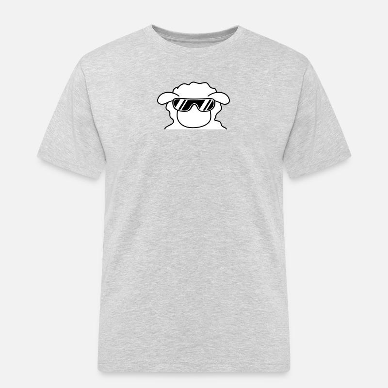 Cool Sheep Head - Männer Workwear T-Shirt - Grau meliert