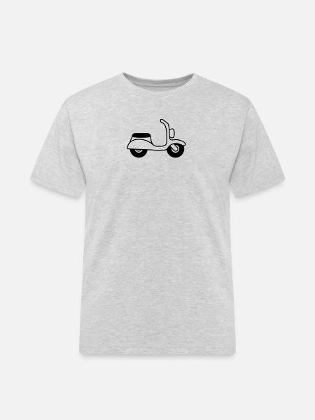 Moped - Männer Workwear T-Shirt - Grau meliert