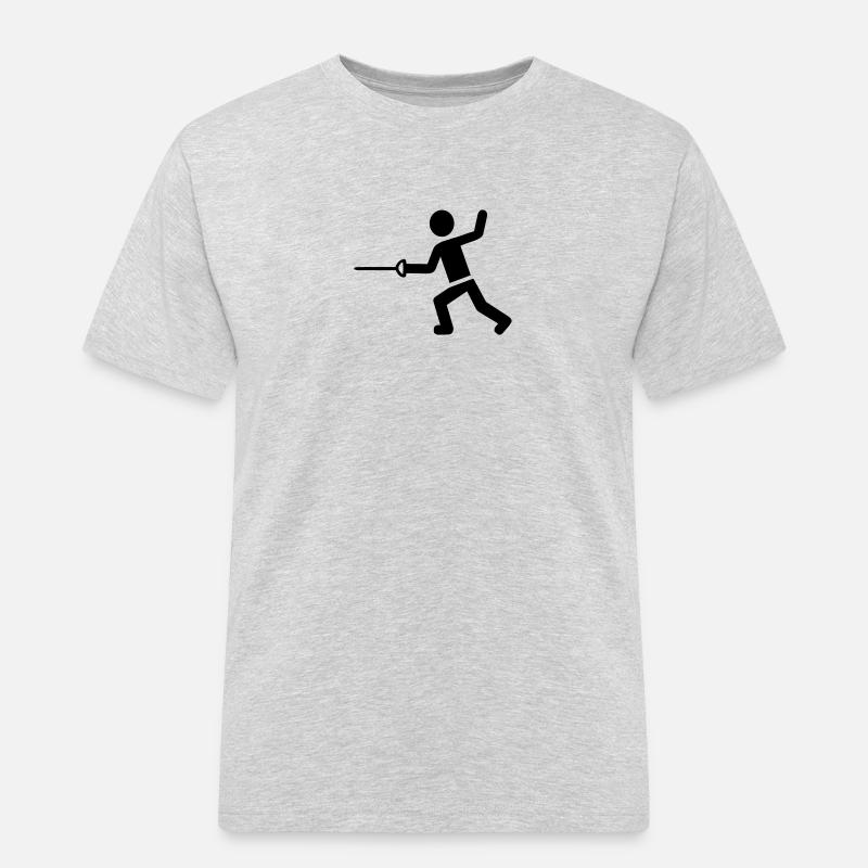 Fechten - Männer Workwear T-Shirt - Grau meliert