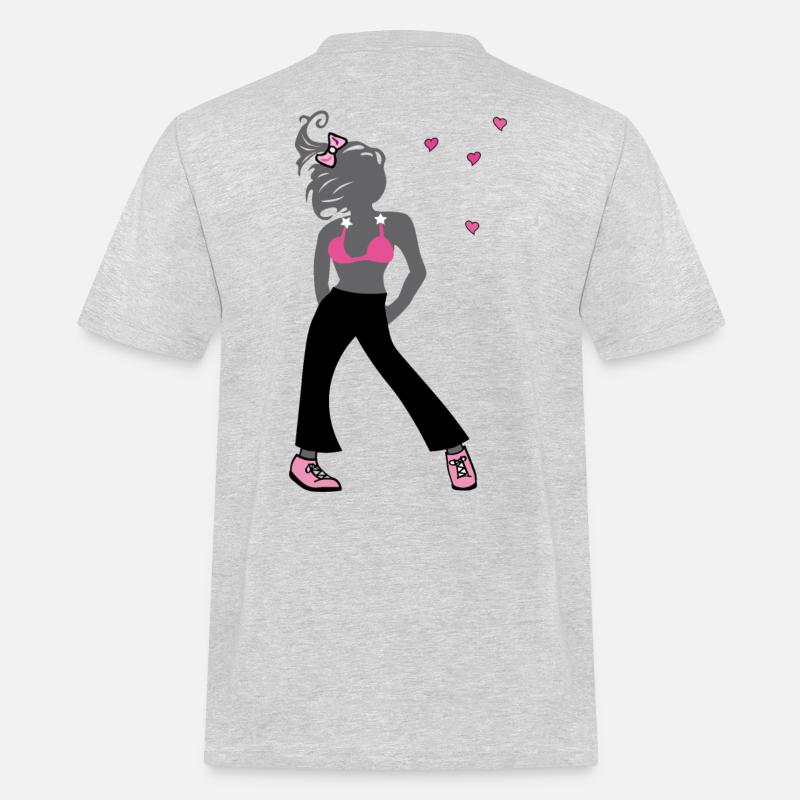 Junges Mädchen - Männer Workwear T-Shirt - Grau meliert
