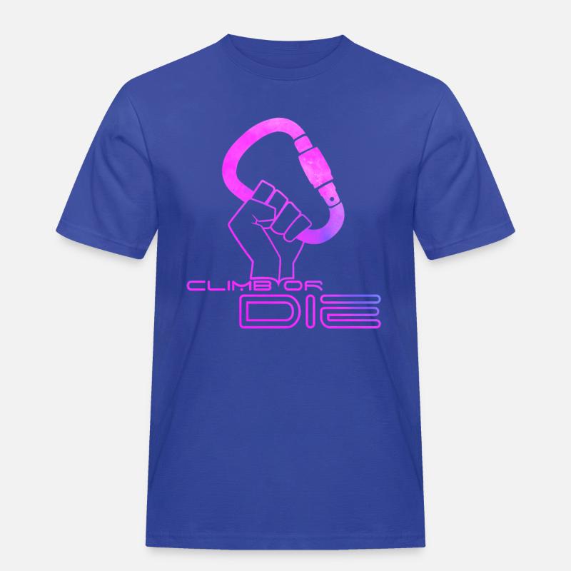Klettern oder sterben! - Männer Workwear T-Shirt - Royalblau