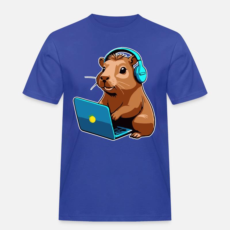 Capybara Programmierer Coder Computer - Männer Workwear T-Shirt - Royalblau
