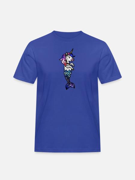 Kosmisches Meeres-Einhorn - Männer Workwear T-Shirt - Royalblau