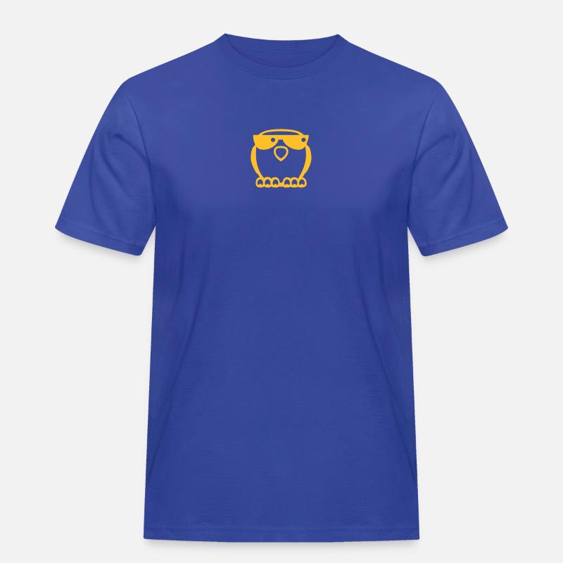 Coole Eule - Männer Workwear T-Shirt - Royalblau