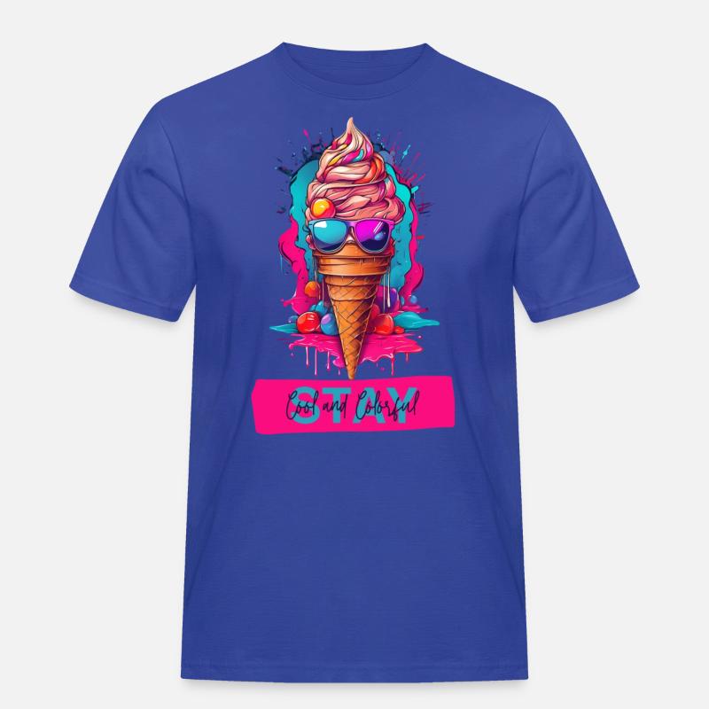 Radiant Delight - Helles Eis - Männer Workwear T-Shirt - Royalblau