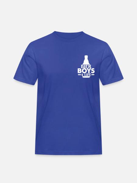 Bier Boys 4 Life - Männer Workwear T-Shirt - Royalblau
