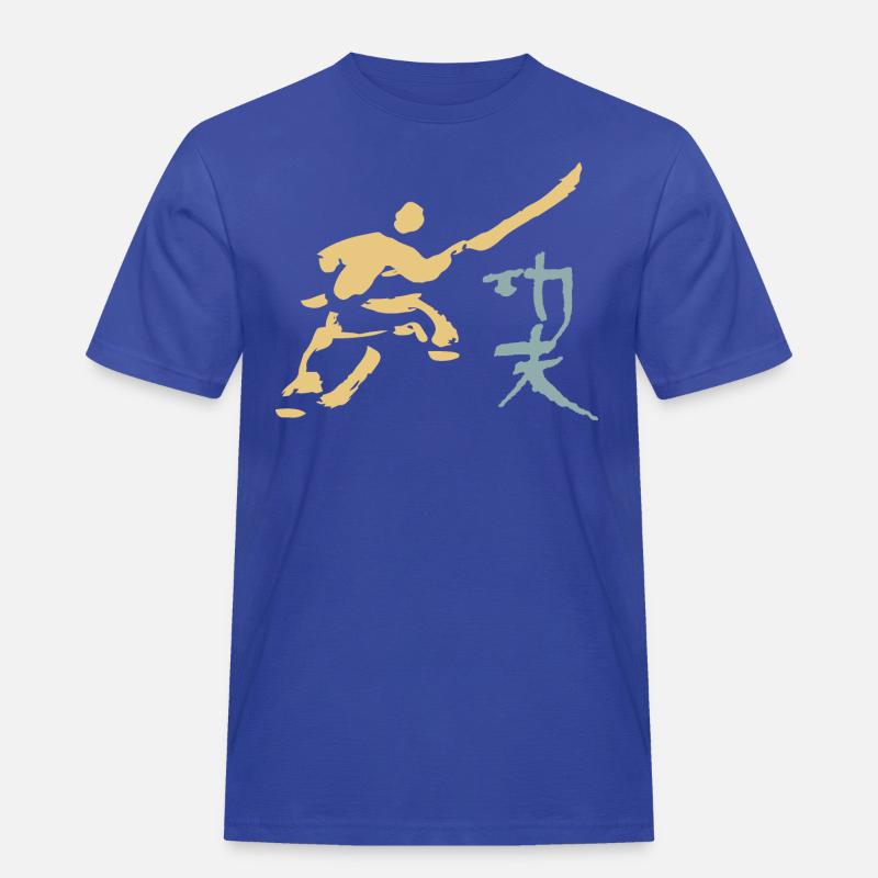 Kungfu - Shaolin Mönch mit Hellbarde - Männer Workwear T-Shirt - Royalblau