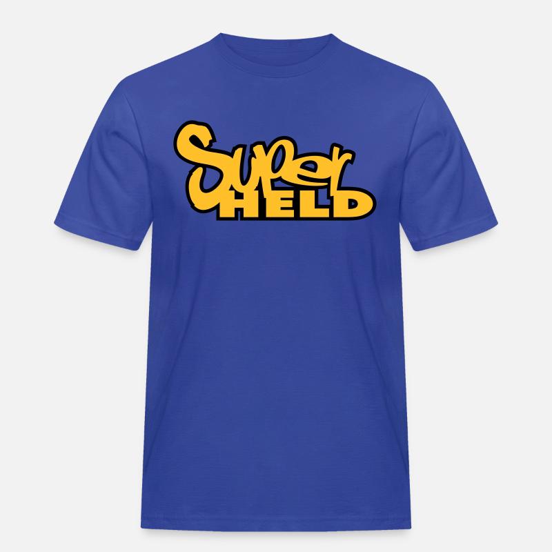 superheld - Männer Workwear T-Shirt - Royalblau