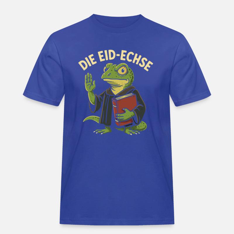 Die Eid-Echse als lustiger Justiz-Gag - Männer Workwear T-Shirt - Royalblau