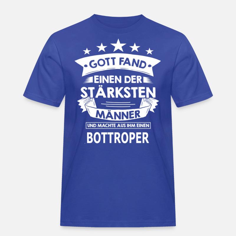 bottroper - Männer Workwear T-Shirt - Royalblau