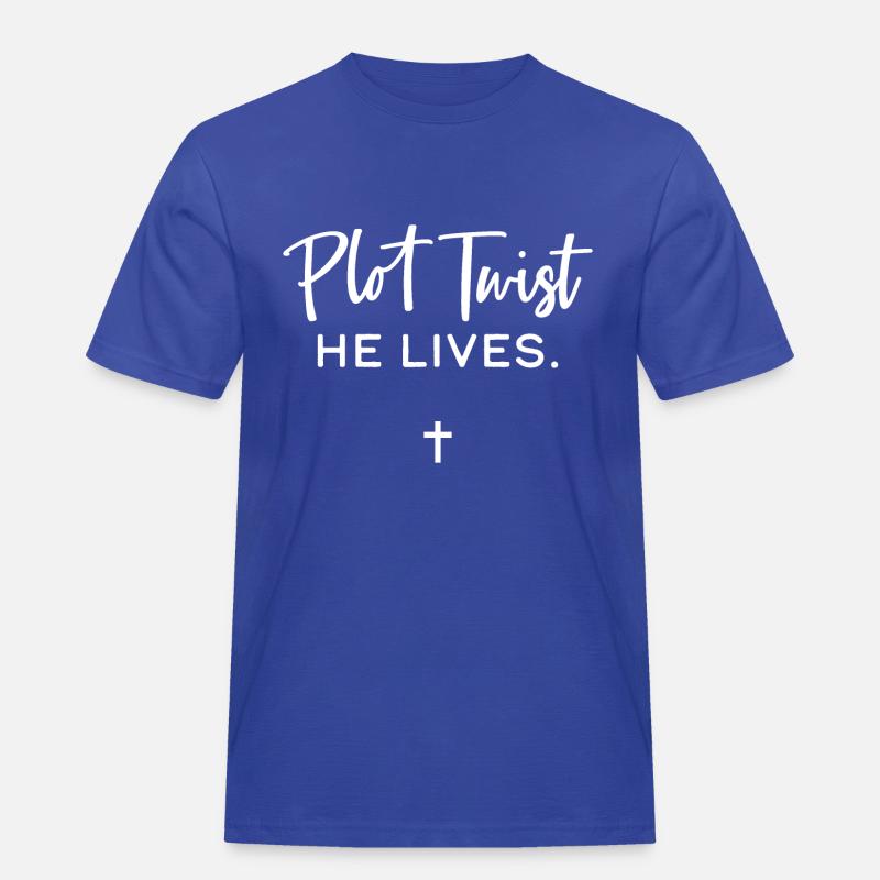 Plot Twist Er lebt - Männer Workwear T-Shirt - Royalblau