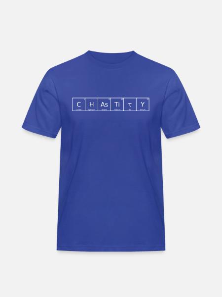 Chastity Name First Name Chemistry Periodic Table - Men's Workwear T-Shirt - royal blue