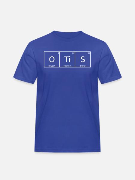 Otis Navn Fornavn Kemi Periodiske System elementer - Herre Workwear T-Shirt - royalblå