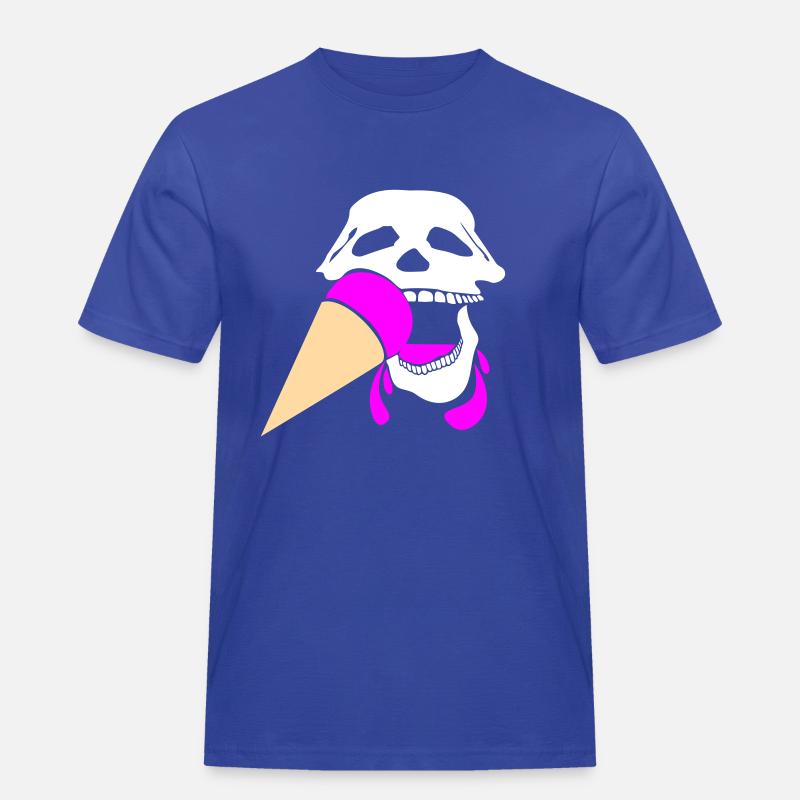 Totenkopf mit Eis - Männer Workwear T-Shirt - Royalblau
