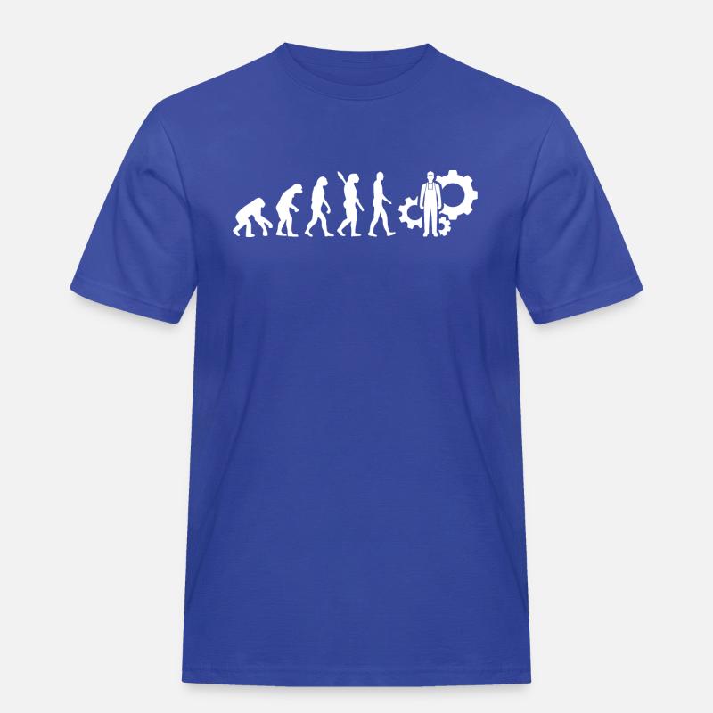Evolution Techniker Technik White - Männer Workwear T-Shirt - Royalblau