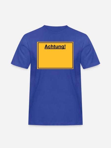 Schild - Männer Workwear T-Shirt - Royalblau