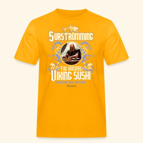 Surströmming Wikinger Sushi Design - Männer Workwear T-Shirt