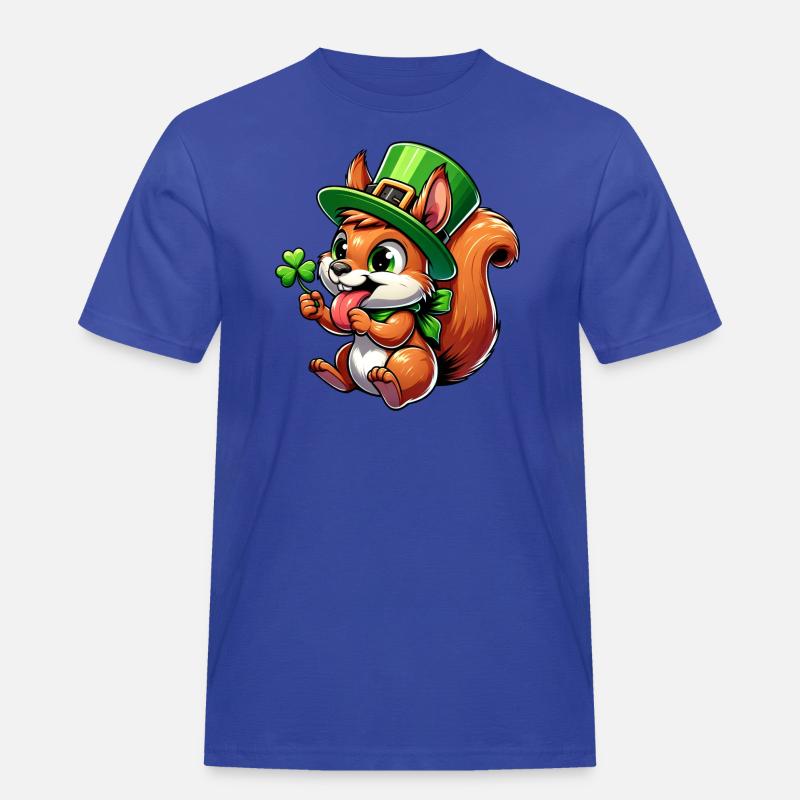 St. Patrick's freches Eichhörnchen - Männer Workwear T-Shirt - Royalblau