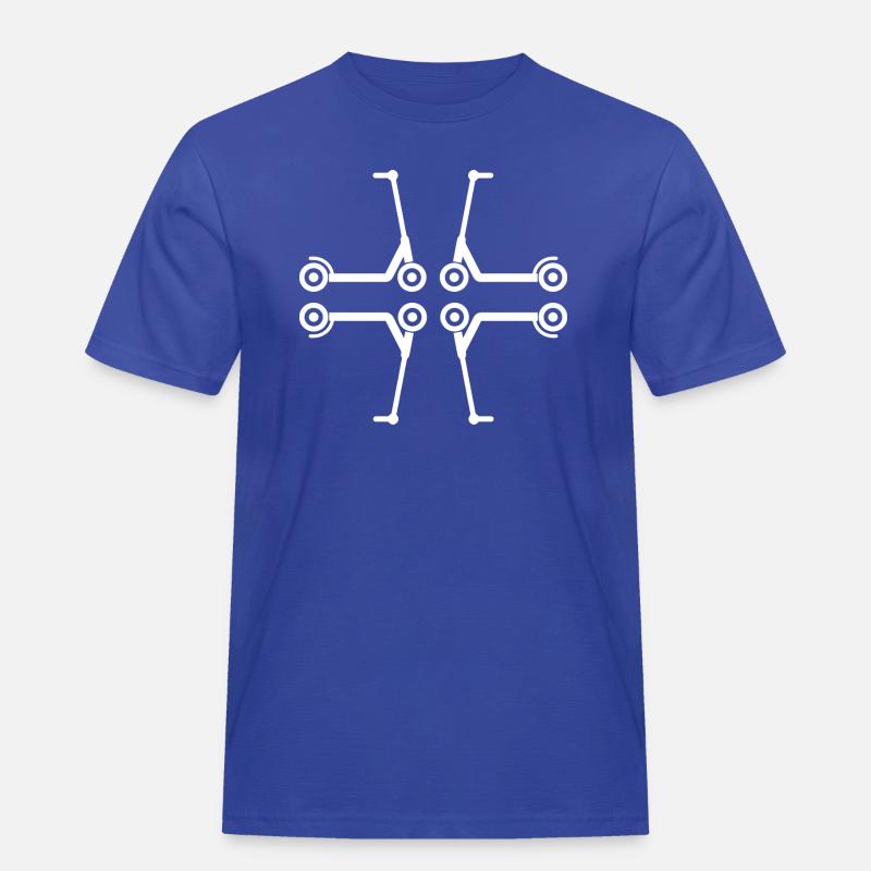 E-Scooter E-Roller Scooter - Männer Workwear T-Shirt - Royalblau