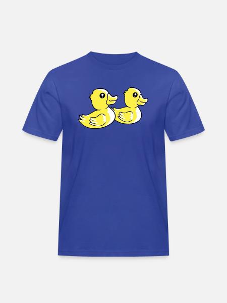 2 ænder svømmevand par to venner hold - Herre Workwear T-Shirt - royalblå