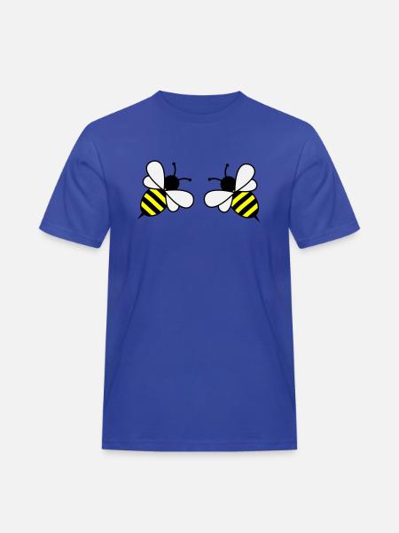 bees - Männer Workwear T-Shirt - Royalblau